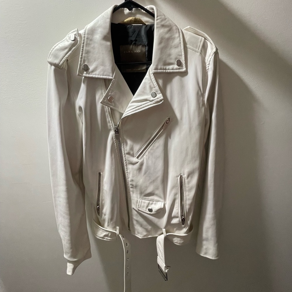 White Biker Jacket (ZARA)